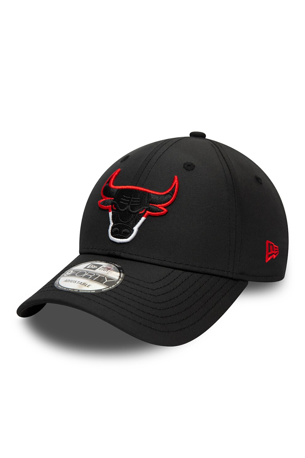 New Era, Sapca baseball cu broderie logo, Negru/Rosu, 55.8-61.5 CM Standard