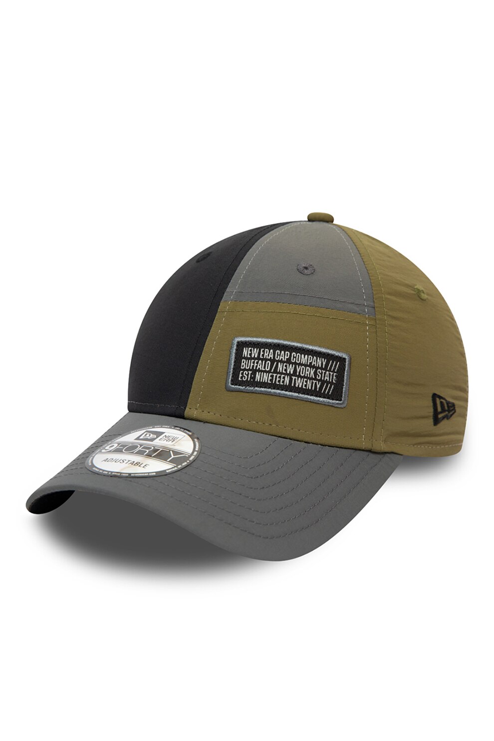 New Era, Sapca ajustabila cu model colorblock, Gri/negru, 55.8-61.5 CM Standard