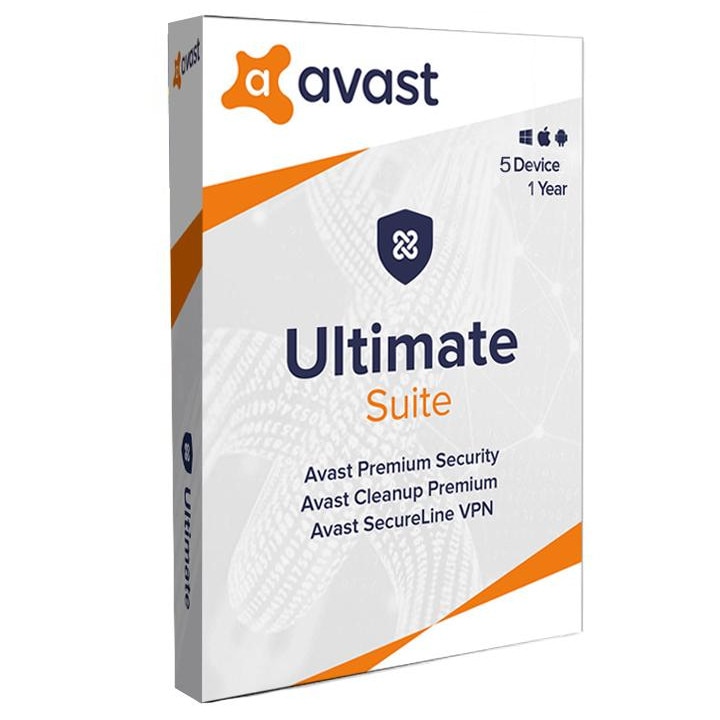 Avast Ultimate 5 устройства -1 година/ Електронен лиценз