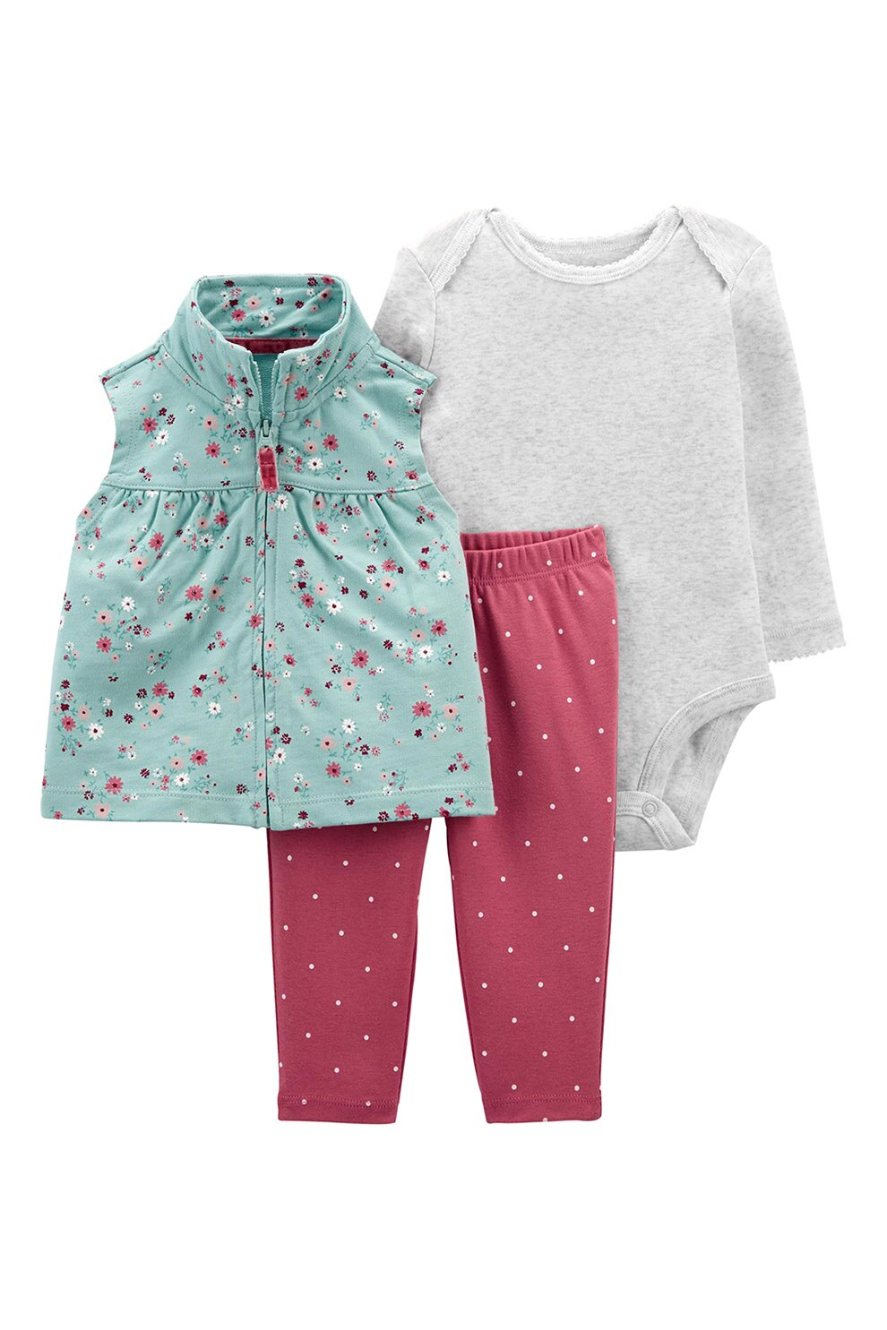 Carter's, Set de imbracaminte de bumbac - 3 piese, Multicolora