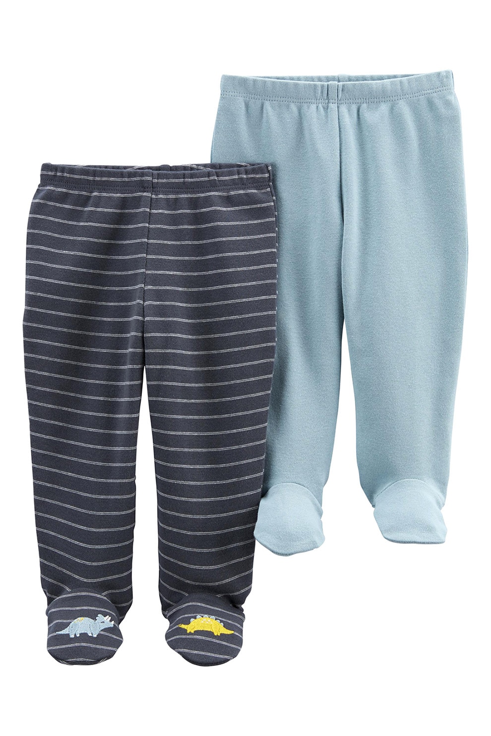 Carter's, Pantaloni de bumbac cu botosei, gri antracit, turcoaz, 61-67 CM