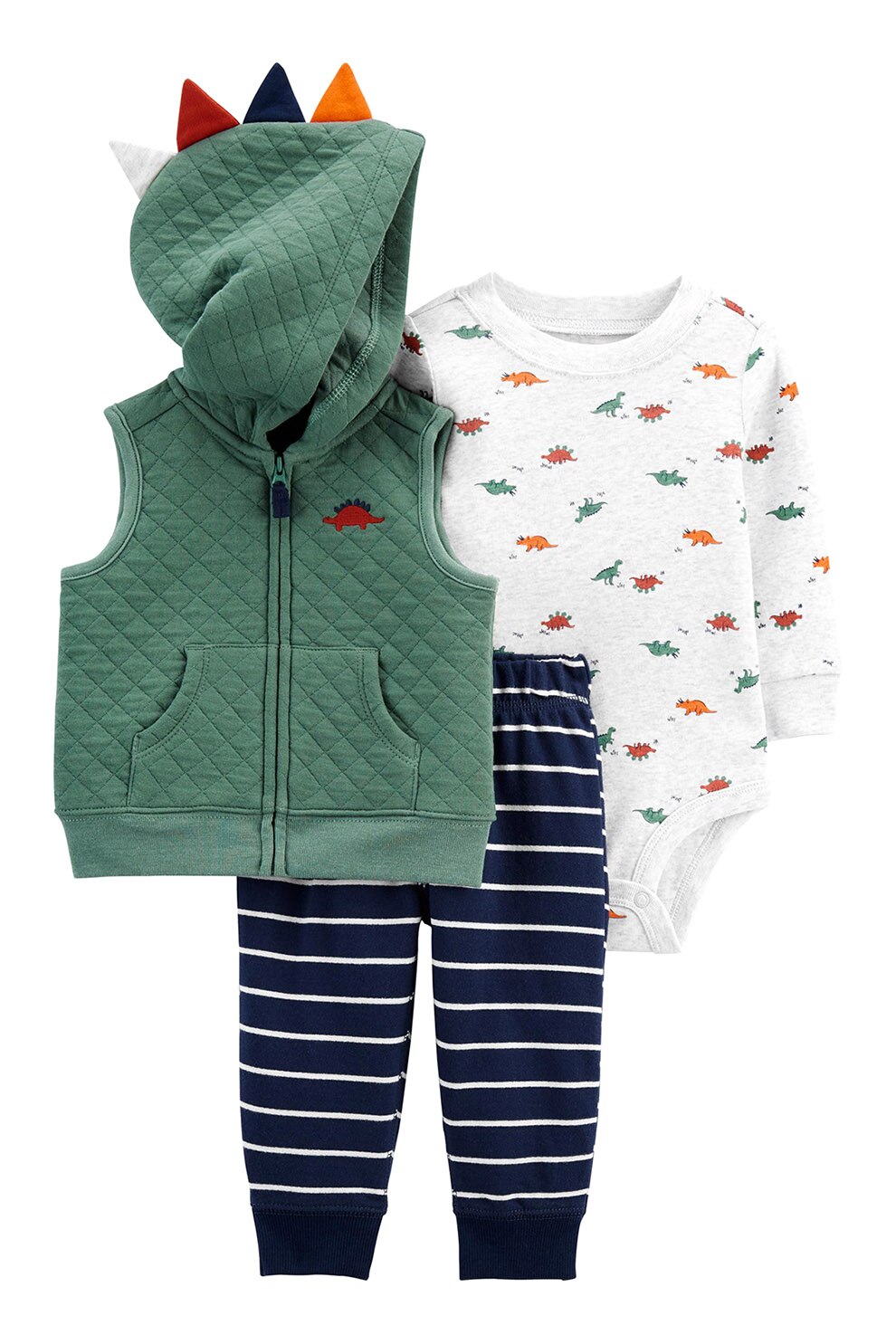 Carter's, Set de imbracaminte cu imprimeu - 3 piese, Multicolora, 49-55 CM