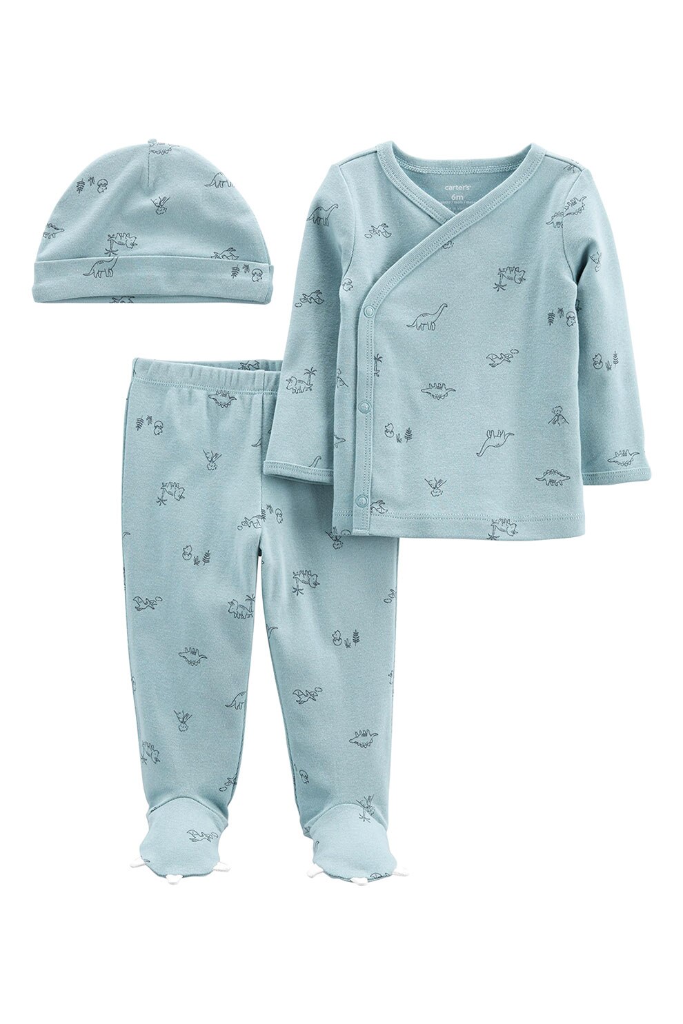 Carter's, Set de imbracaminte cu imprimeu - 3 piese, Albastru aquamarin