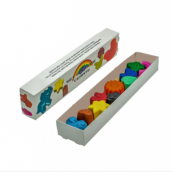 Set 10 Creioane cerate GIRLS, in forme diverse, multicolor, de la 3 ani, gradinita, scoala