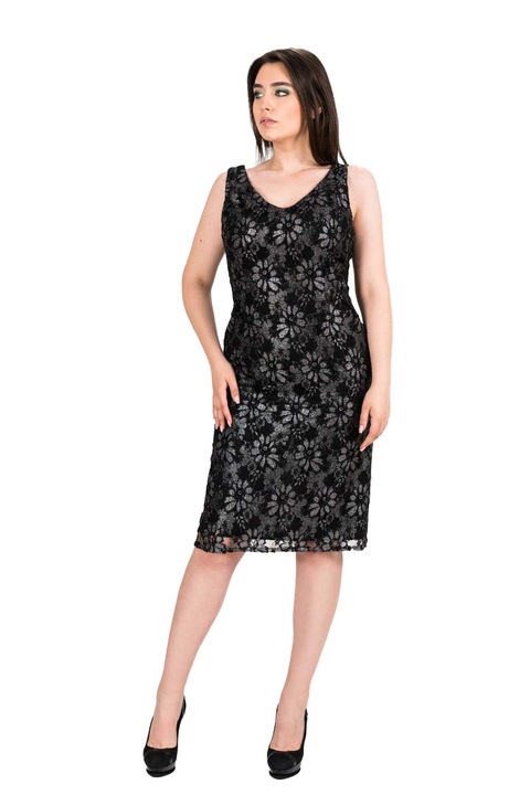Rochie, Lo Spaccio, Charming, Viscoza, Negru