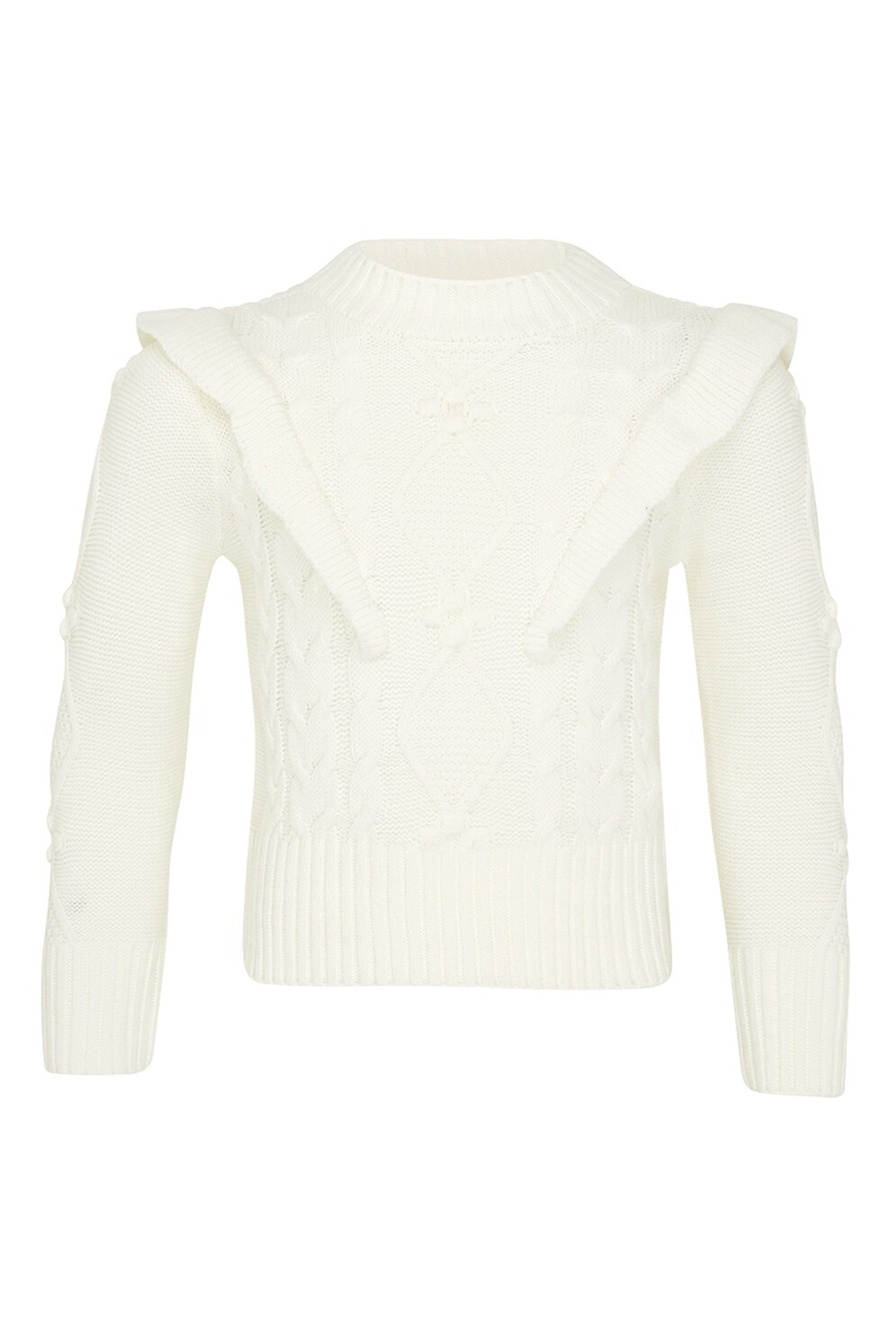 Mexx, Pulover cu model torsade, Alb