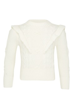 Mexx, Pulover cu model torsade, Alb Mexx, Pulover cu model torsade, Alb