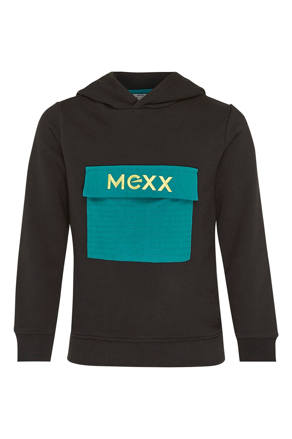 Mexx, Hanorac cu buzunar aplicat, Negru/Verde persan