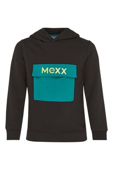 Mexx, Hanorac cu buzunar aplicat, Negru/Verde persan Mexx, Hanorac cu buzunar aplicat, Negru/Verde persan