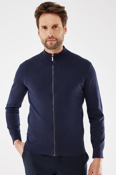 Mexx, Cardigan cu fermoar James, Bleumarin Mexx, Cardigan cu fermoar James, Bleumarin