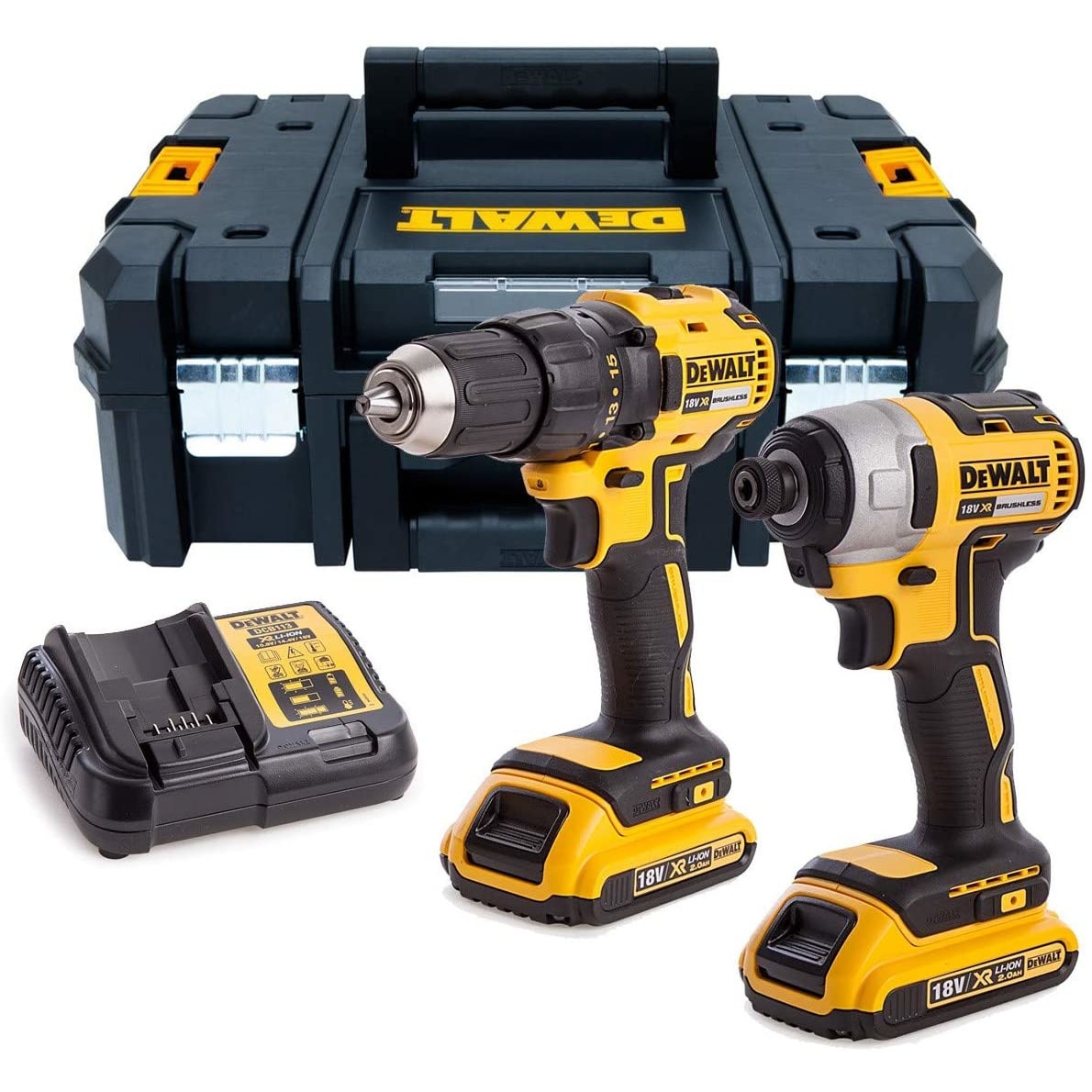 Set 2 scule Masina de gaurit si insurubat (bormasina) DeWalt DCD777 si Masina de insurubat cu impact DeWALT DCF787 18V 2x2,0Ah Tstak II
