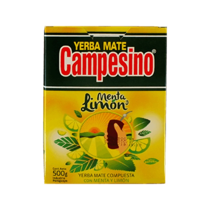 Yerba Mate Tea, Campesino, Menta Limon, Citrom, Paraguay, 500g
