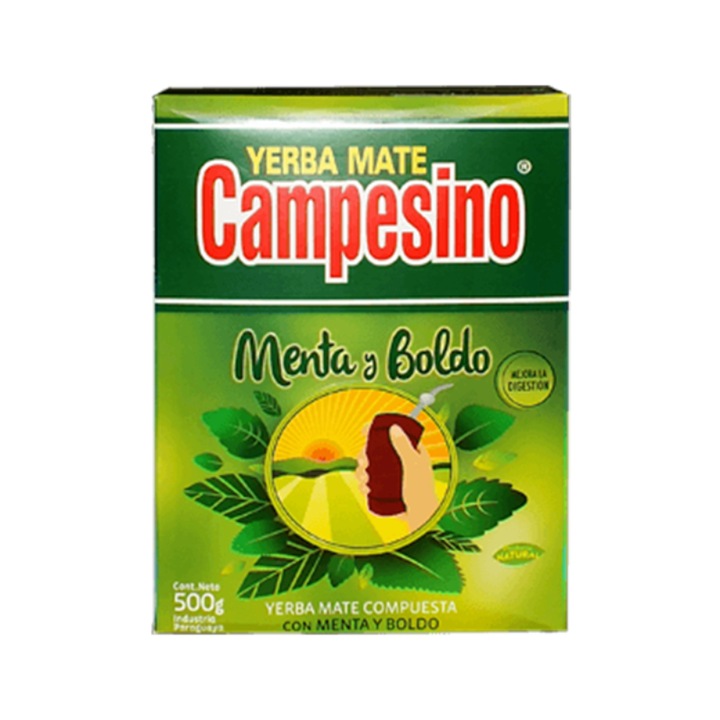 Yerba Mate Tea, Campesino, Menta Boldo, Paraguay, 0.5 kg
