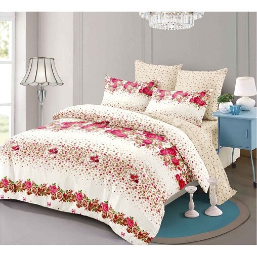 Set 6 piese Lenjerie Relax Shop, Six Floricele mici, 2 persoane