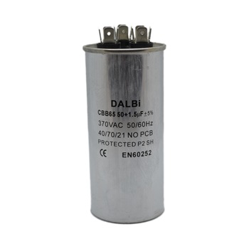 Condensator Pornire Motor, CBB65, 50+1.5uF(MFD), 370 VAC Condensator Pornire Motor, CBB65, 50+1.5uF(MFD), 370 VAC