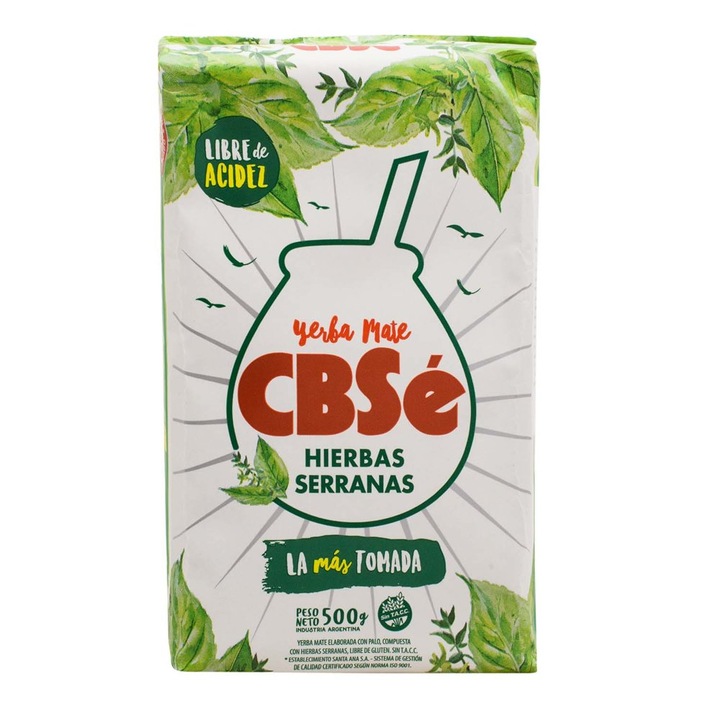 Чай, Yerba Mate, CBSe Hierbas Serranas, Herbs, 0,5 кг