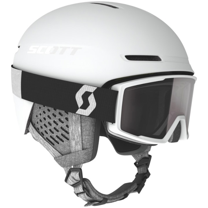 Комплект ски каска и очила Scott Track+ Factor Pro, Размер L(59-61 см), Бял
