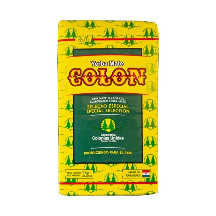 Чай Йерба Мате Парагвайска, Colon, Специална Селекция, Високо Качество, Интензивен И Дълбок Вкус, Богат Опушен Аромат, Силен Енергизиращ Ефект, Дълга Мацерация, 1 кг