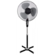Ventilator inalt cu picior, Esperanza, Metal, Hurricane, 50W, 3 trepte de viteza, 130 cm inaltime, Negru/Gri