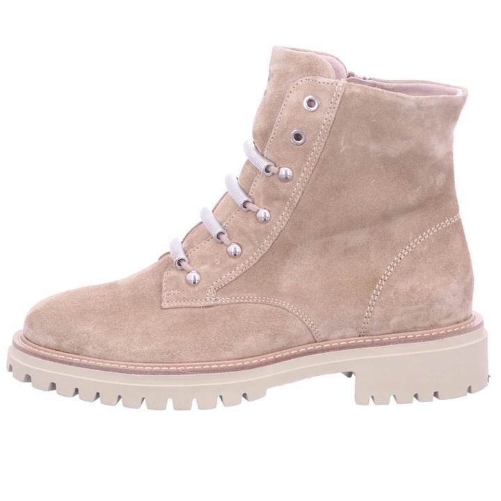 Botine dama 0069-9994-009, Paul Green, Piele intoarsa, Bej, 40 EU