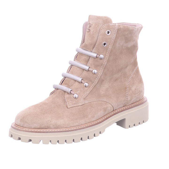 Botine dama 0069-9994-009, Paul Green, Piele intoarsa, Bej, 40 EU