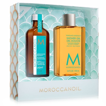 Set de ingrijire Moroccanoil Everyday Escape Hair&Body Light: Tratament, 100 ml + Gel de dus, 250 ml Set de ingrijire Moroccanoil Everyday Escape Hair&Body Light: Tratament, 100 ml + Gel de dus, 250 ml