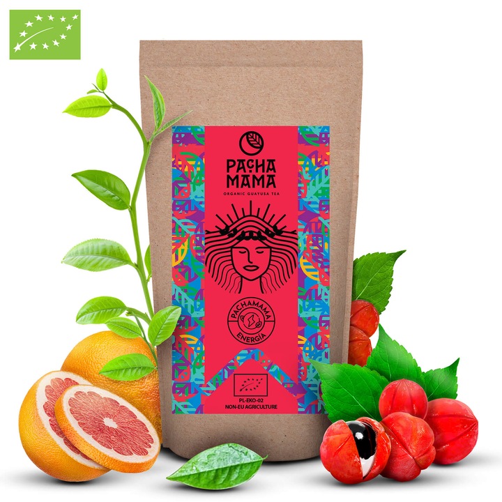 Guayusa BIO Tea, Pachamama, Energy Guarana, Organic, Energetizáló, Equador, 250g