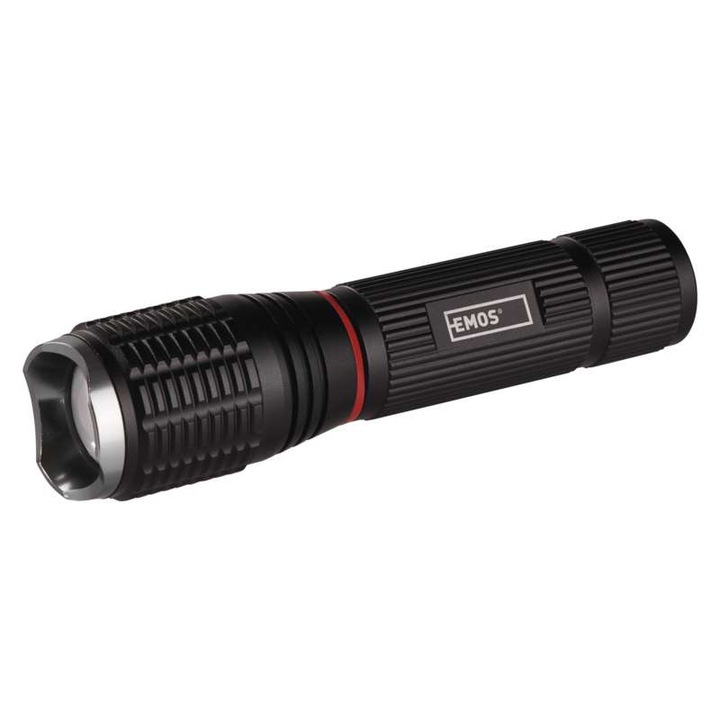 Фокусируем фенер, Emos COB LED 5W+3W COB, 230lm, черен, 3xAAA (P3111)