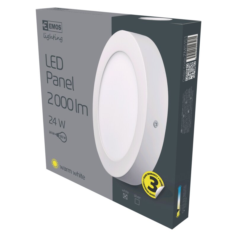 Emos ZM5152 LED panel, falon kívüli, IP20, 24W, 2000lm, 4000K ...
