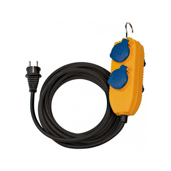 Powerblock 4 индустриален удължител H07RN-F 3G1.5, Brennenstuhl, 10 m, IP 54, жълт