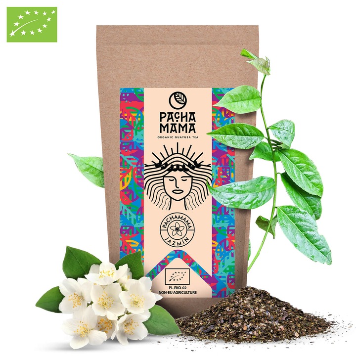 Ceai Guayusa, Bio Yerba Mate, Pachamama Jazmin, Organic, Lasomie, 100g