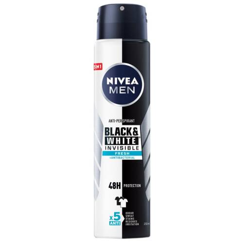 Deodorant spray Nivea Invisible for Black & White Fresh, 200 ml