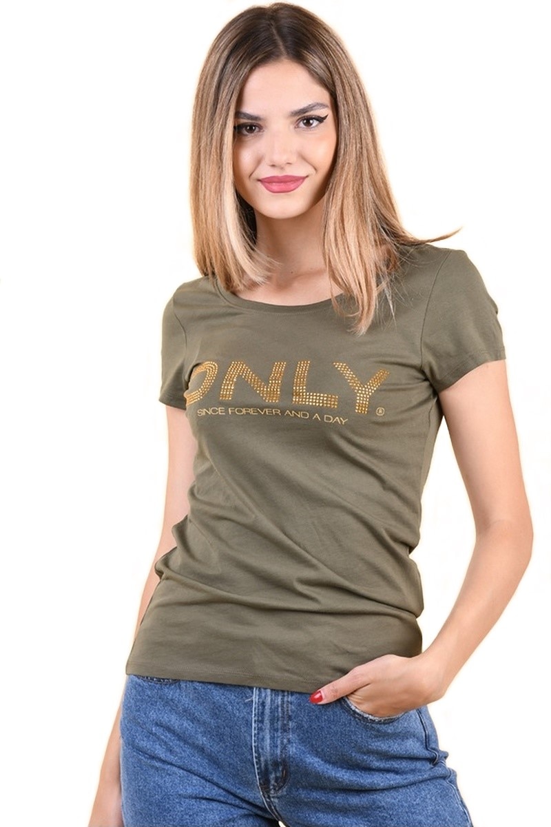 Tricou dama masliniu, Kaki, M