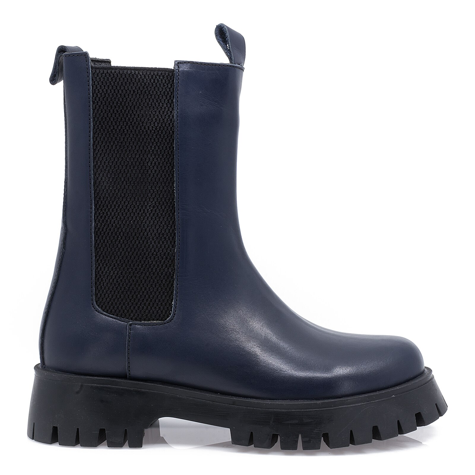 Ghete dama, Caspian, Cas-378, casual, piele naturala, Bleumarin