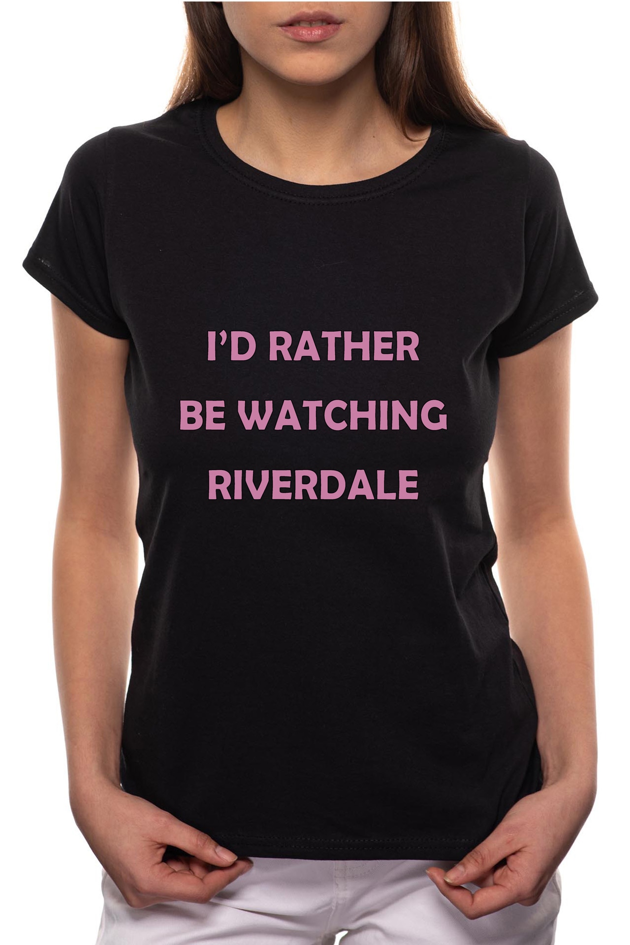 Tricou dama, Riverdale, 100% Bumbac, BR132, Negru