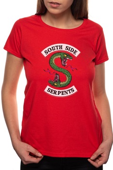 Tricou dama, South Side Serpents, 100% Bumbac, W134, Rosu Tricou dama, South Side Serpents, 100% Bumbac, W134, Rosu