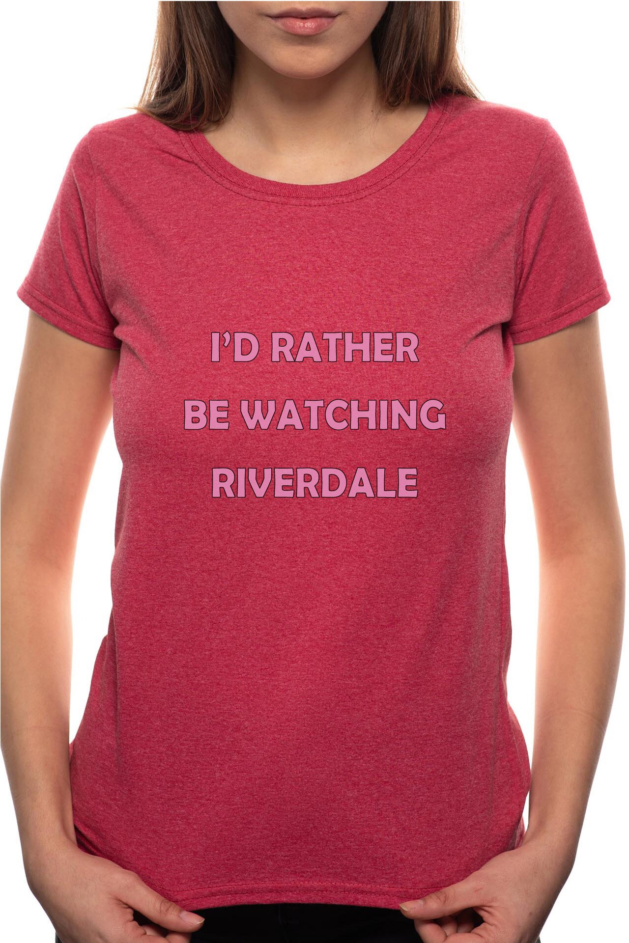 Tricou dama, Riverdale, 100% Bumbac, BR132, Rosu Bordeaux