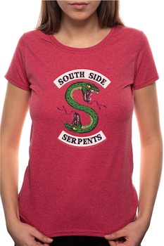 Tricou dama, South Side Serpents, 100% Bumbac, W134, Rosu Bordeaux Tricou dama, South Side Serpents, 100% Bumbac, W134, Rosu Bordeaux