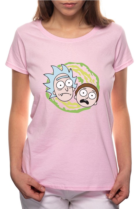 Tricou dama, Rick And Morty, 100% Bumbac, P169, Roz, XL