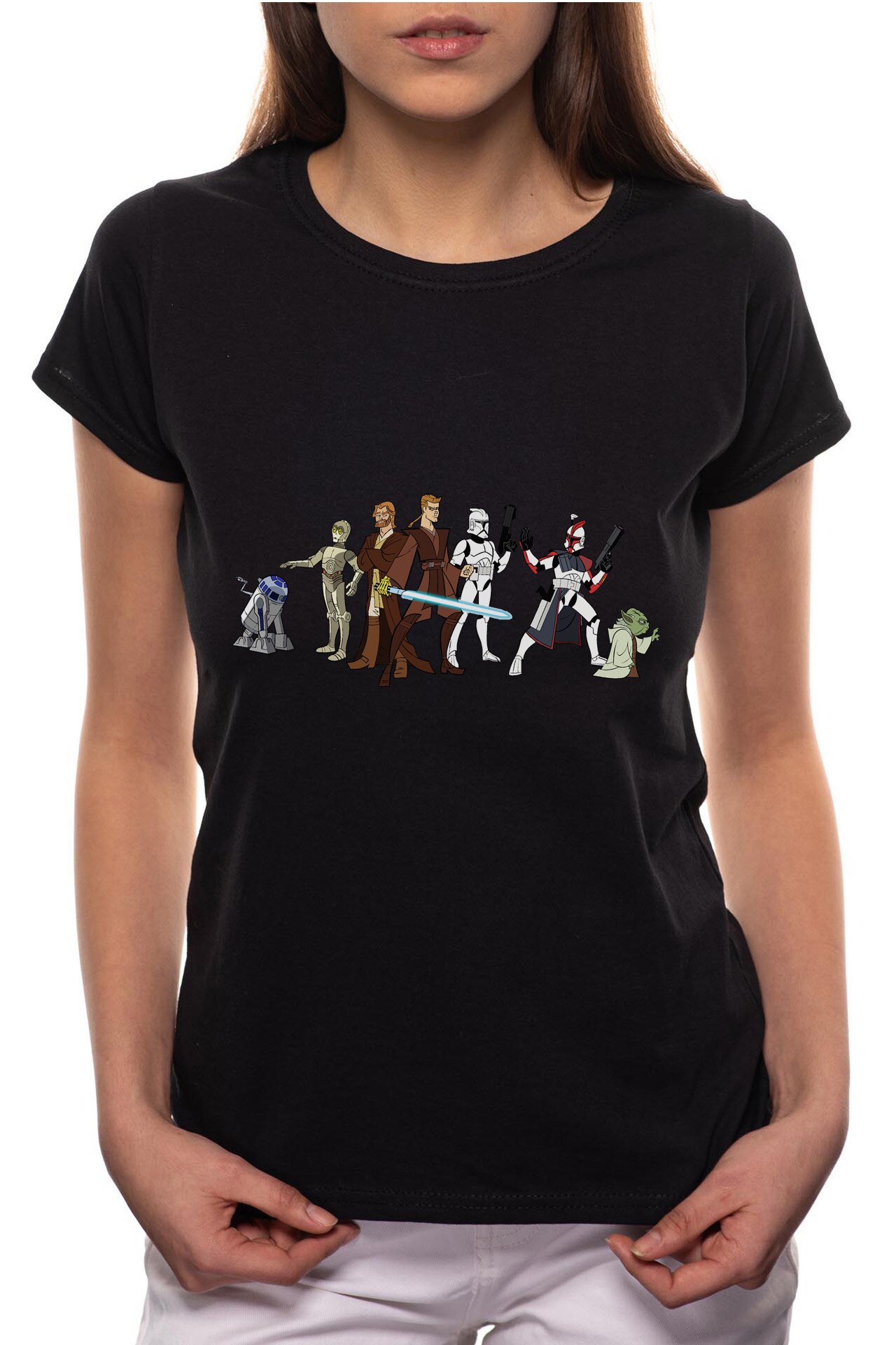 Tricou dama, Star Wars, 100% Bumbac, R184, Negru