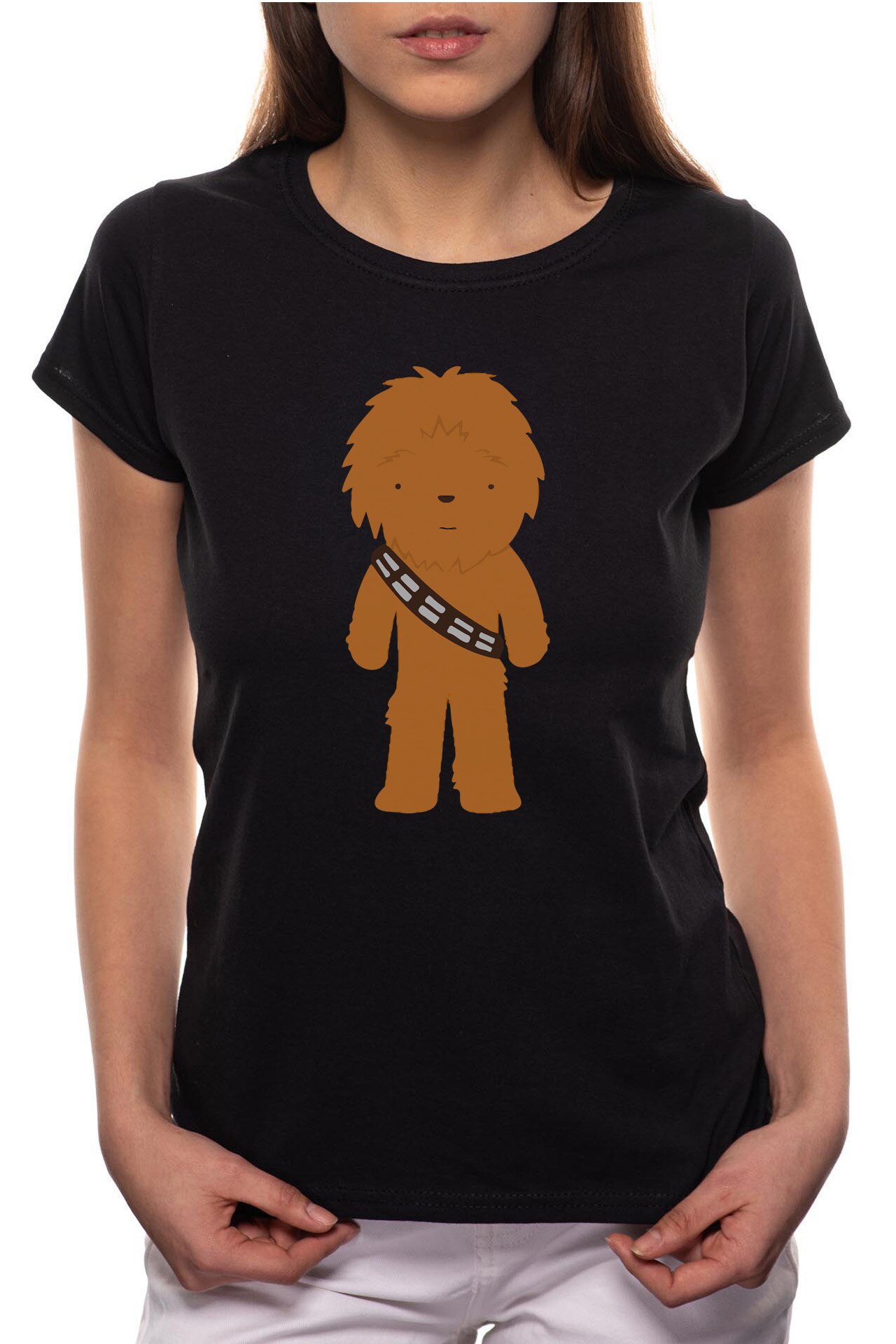 Tricou dama, Chewbacca, 100% Bumbac, BR186, Negru