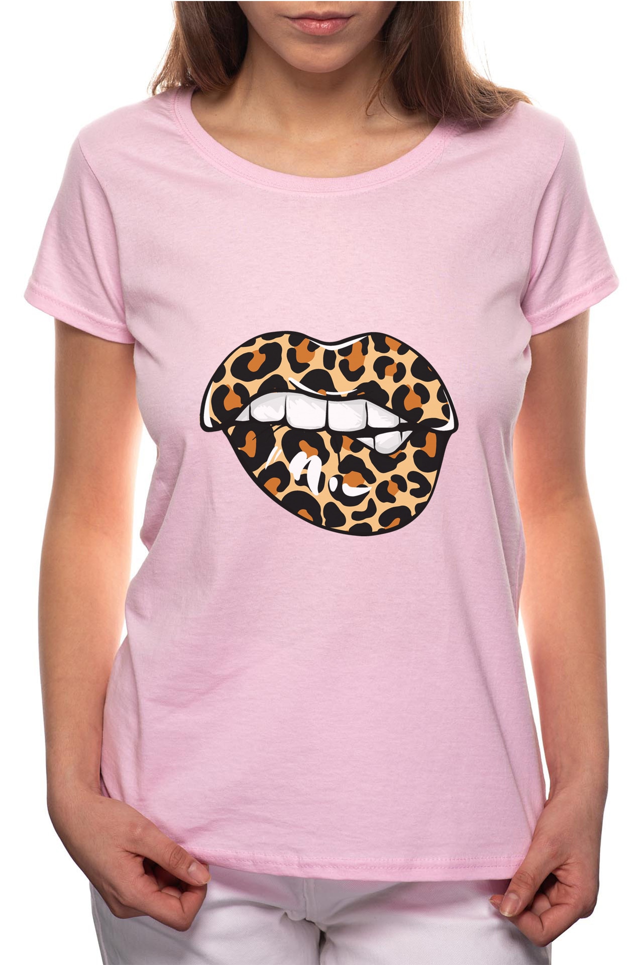 Tricou dama, Tiger Lips, 100% Bumbac, BR204, Roz