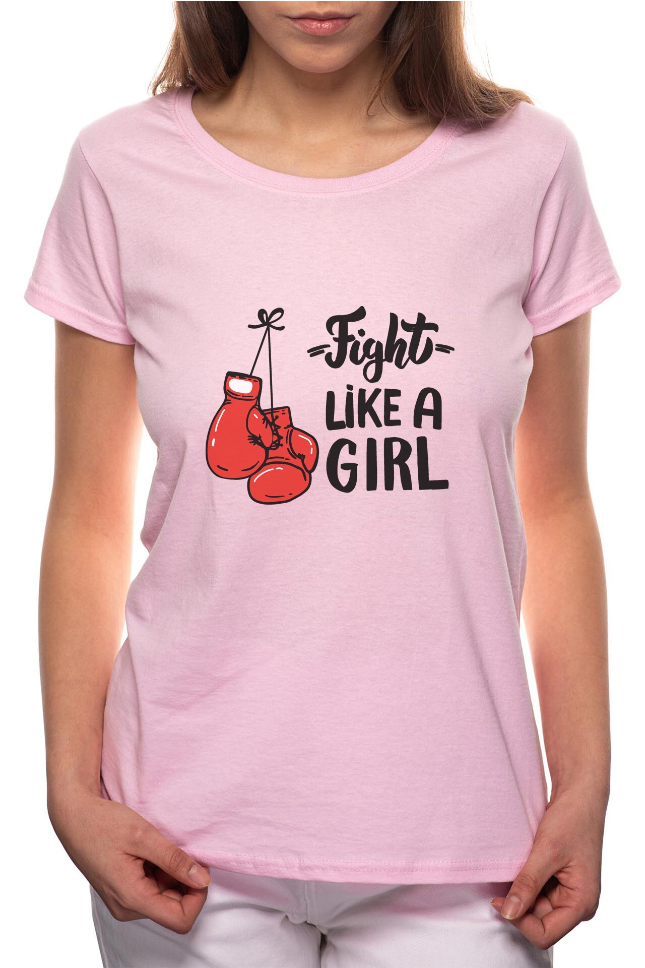 Tricou dama, Flight Like A Girl, 100% Bumbac, P242, Roz