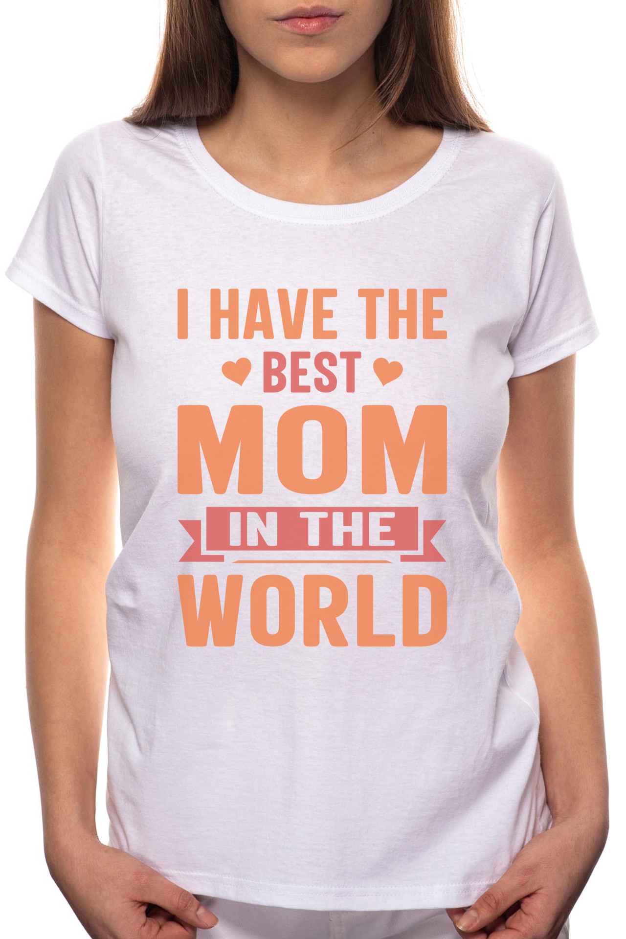 Tricou dama, Best Mom, 100% Bumbac, P288, Alb