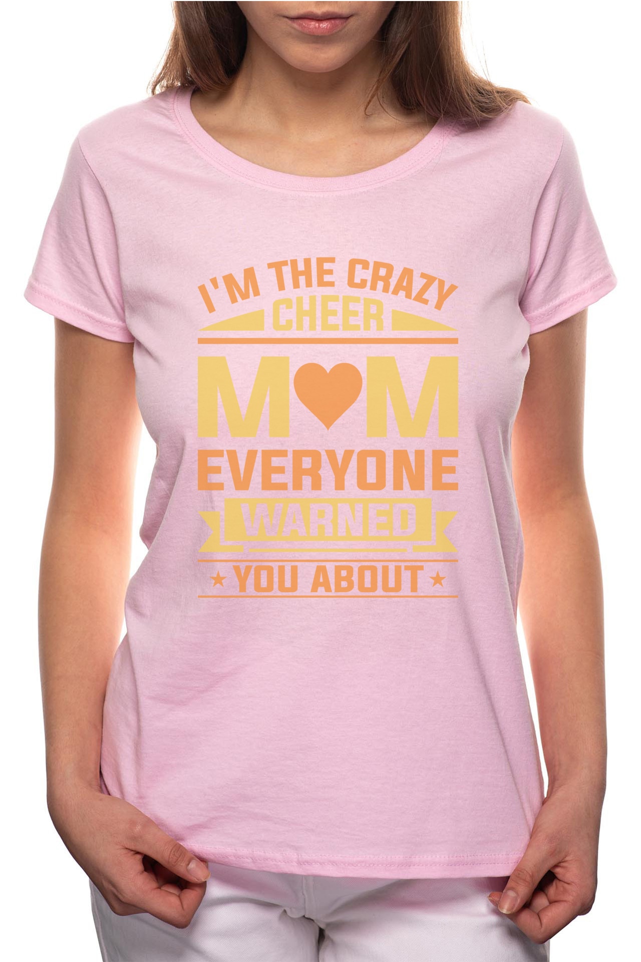 Tricou dama, Cheer Mom, 100% Bumbac, P287, Roz