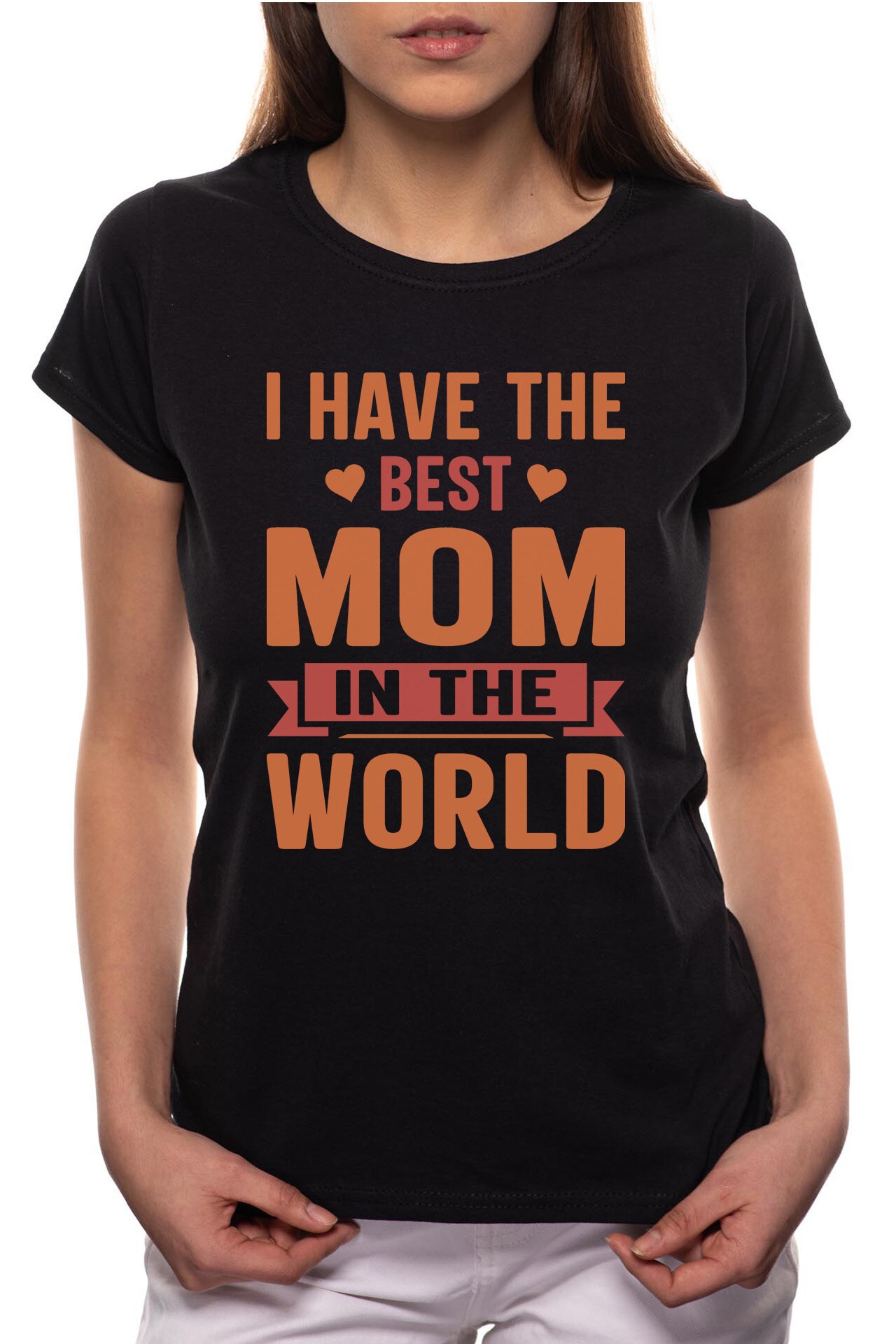 Tricou dama, Best Mom, 100% Bumbac, P288, Negru