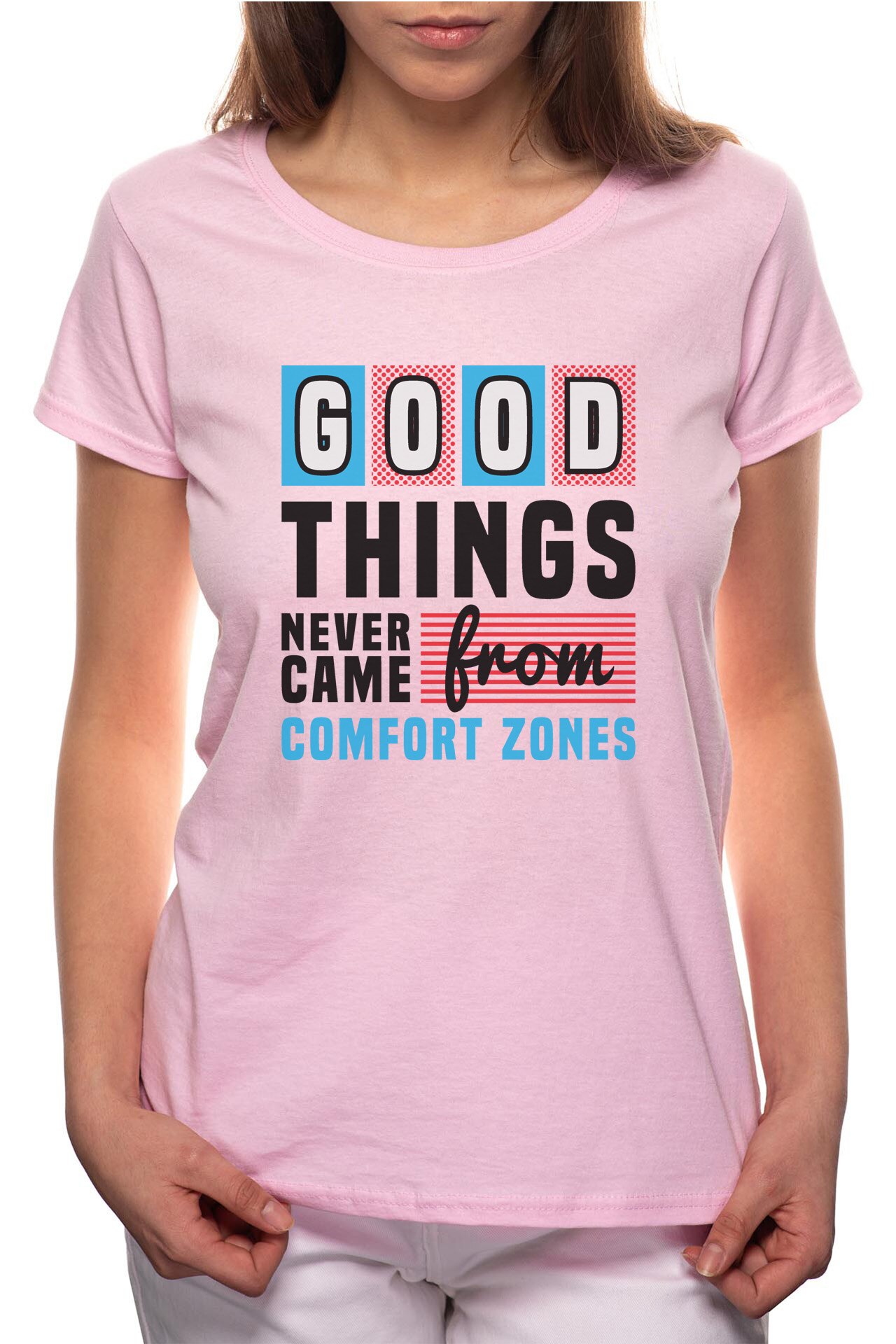 Tricou dama, Good Things, 100% Bumbac, B310, Roz