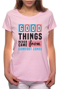 Tricou dama, Good Things, 100% Bumbac, B310, Roz Tricou dama, Good Things, 100% Bumbac, B310, Roz