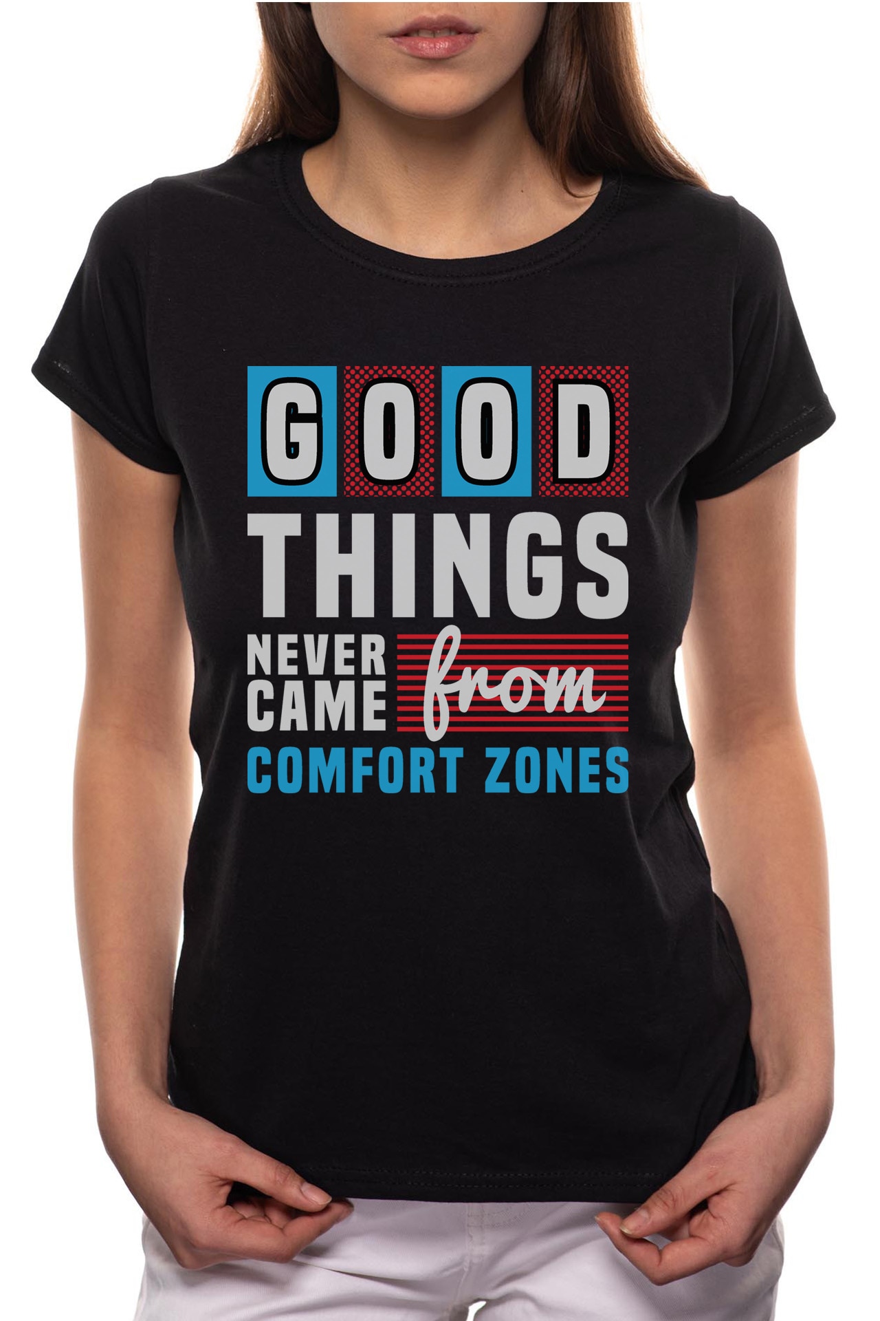 Tricou dama, Good Things, 100% Bumbac, B310, Negru