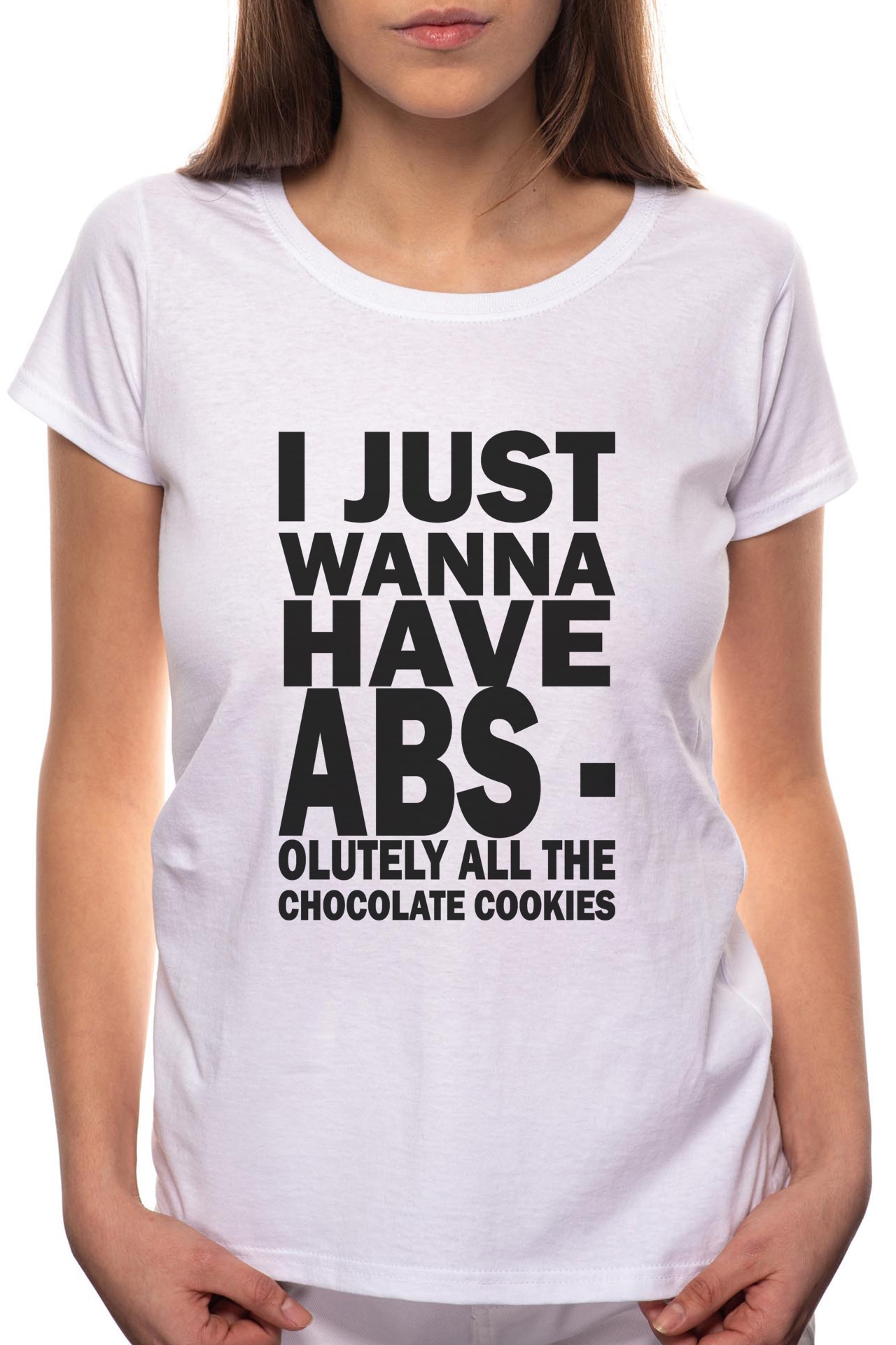 Tricou dama, ABS, 100% Bumbac, P319, Alb